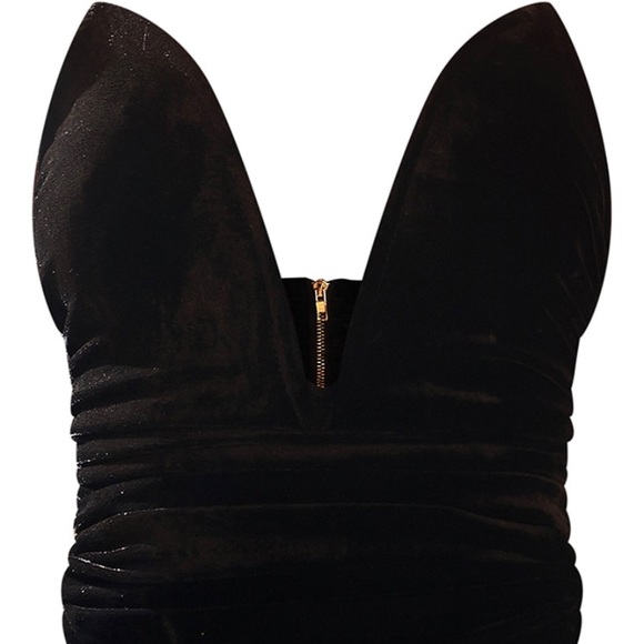 Deep Plunge V-neck velvet - Picture 3 of 3